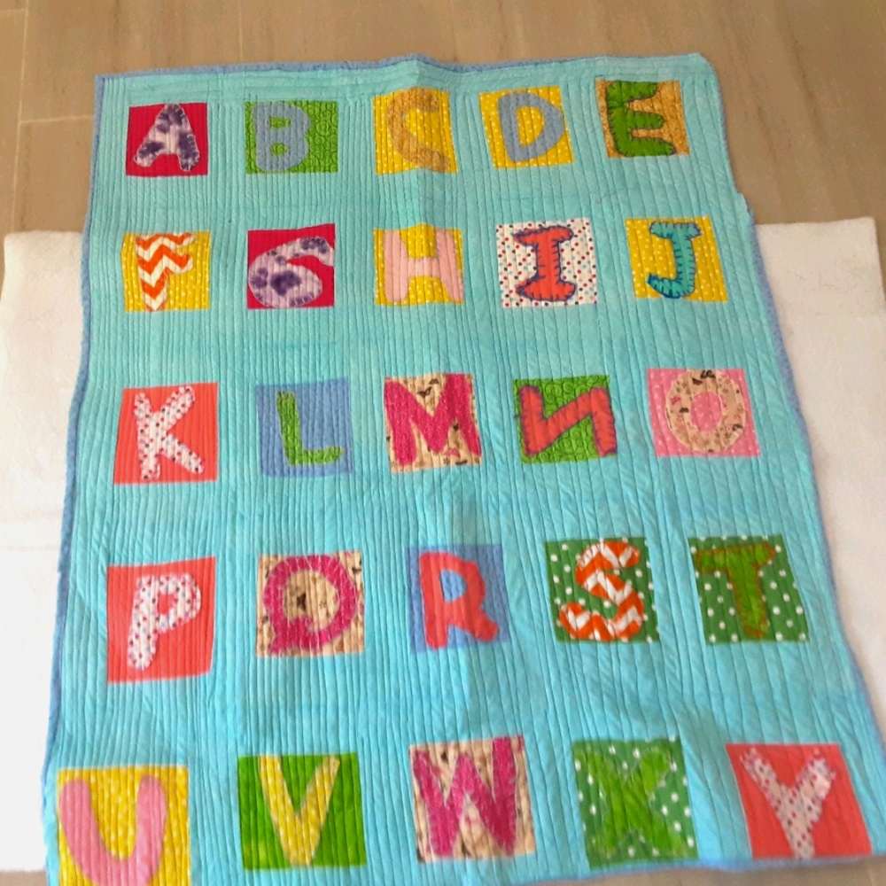 Abc baby quilt